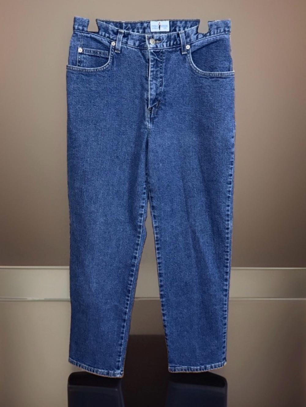 French Dressing High-Rise Straight Leg Jeans-Indigo Blue-27” Inseam-12P-EC